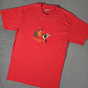 VTG Drake's Anchorage British Virgin Islands Shirt Adults Medium Red Embroidered